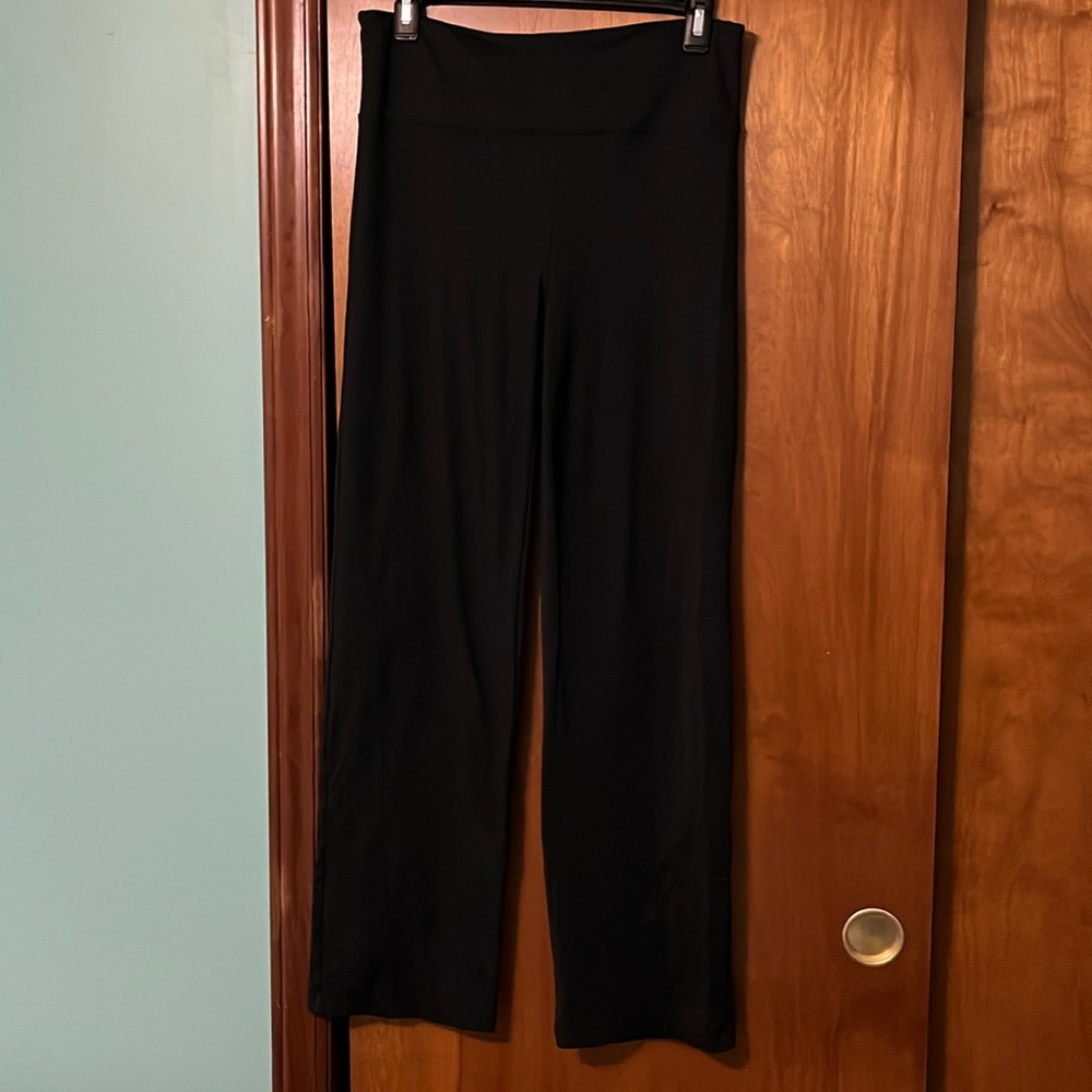 Balance Collection black high waisted wide leg yoga pants (size XL)